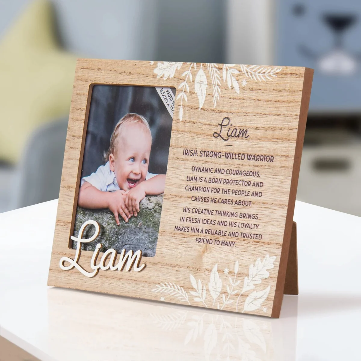 Liam Pre-personalised Child's Picture Frame - Light Brown – image 8