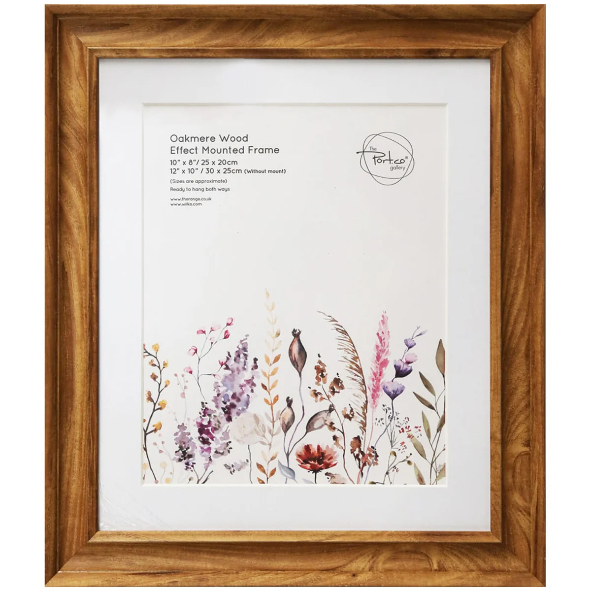 Oakmere Wood Effect Mounted Photo Frame - Brown / 10 x 8 inch – image 2
