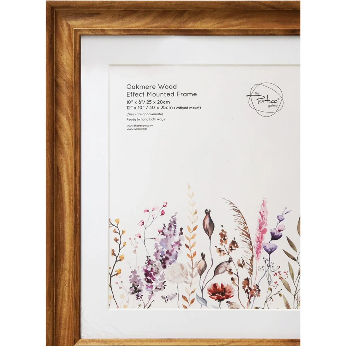 Oakmere Wood Effect Mounted Photo Frame - Brown / 10 x 8 inch – image 3