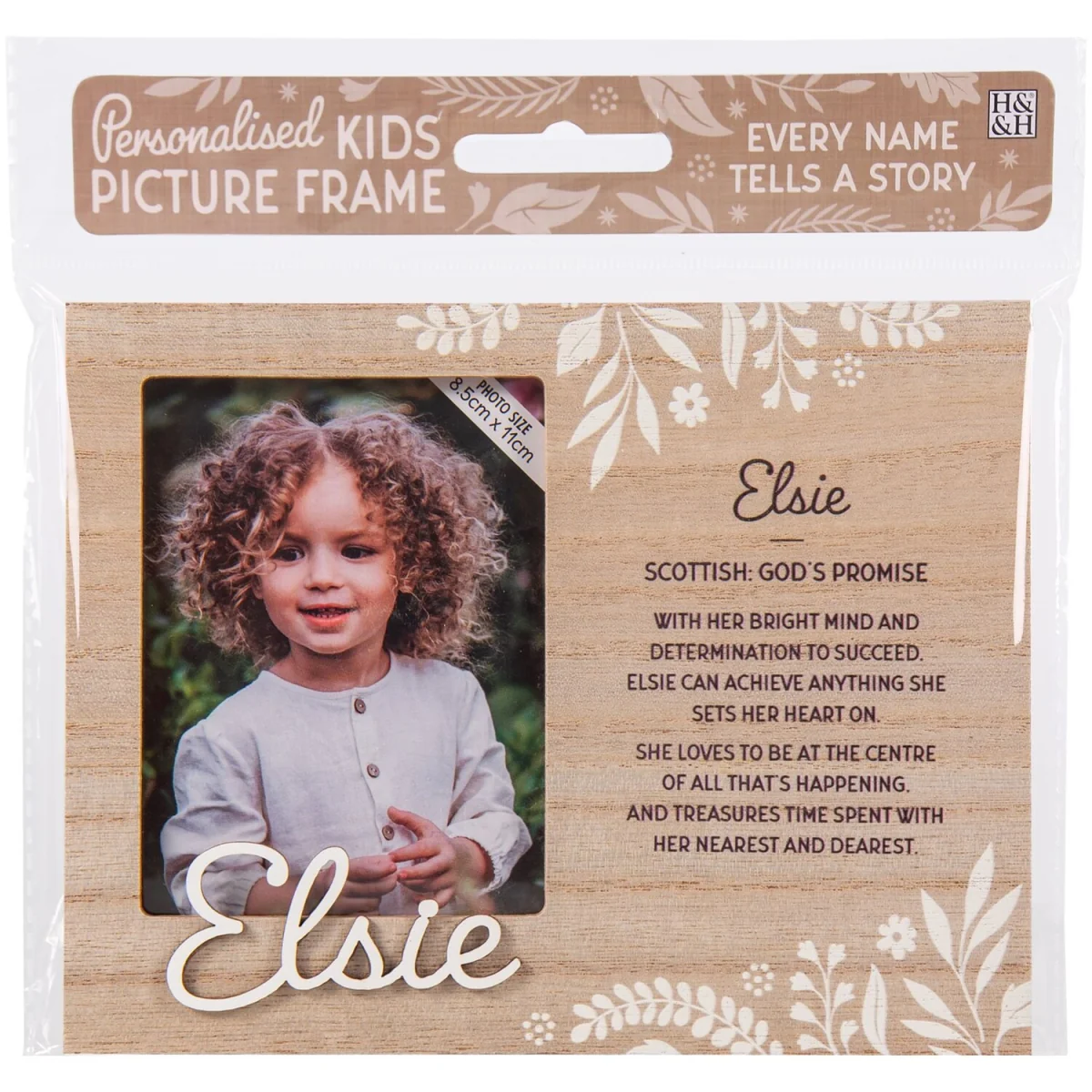 Elsie Pre-personalised Child's Picture Frame - Light Brown – image 2