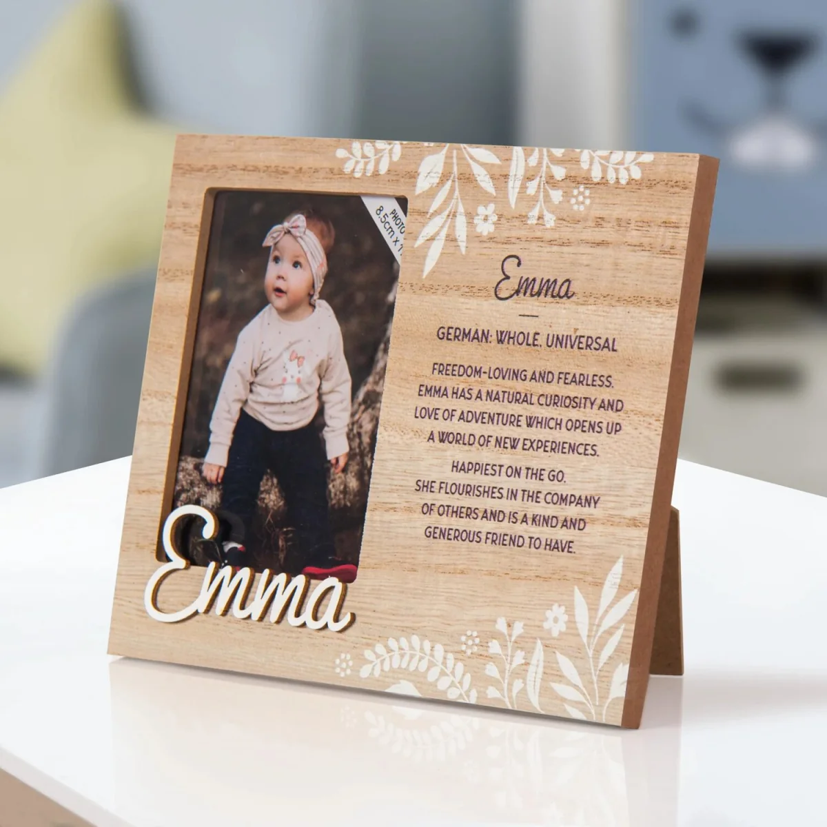 Emma Pre-personalised Child's Picture Frame - Light Brown – image 3