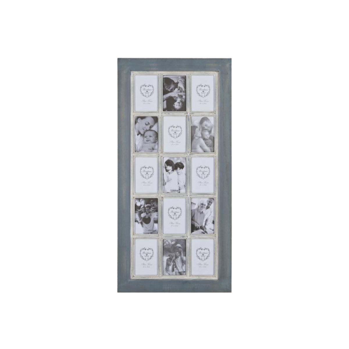 Shabby Chic 15 Aperture Frame - Grey