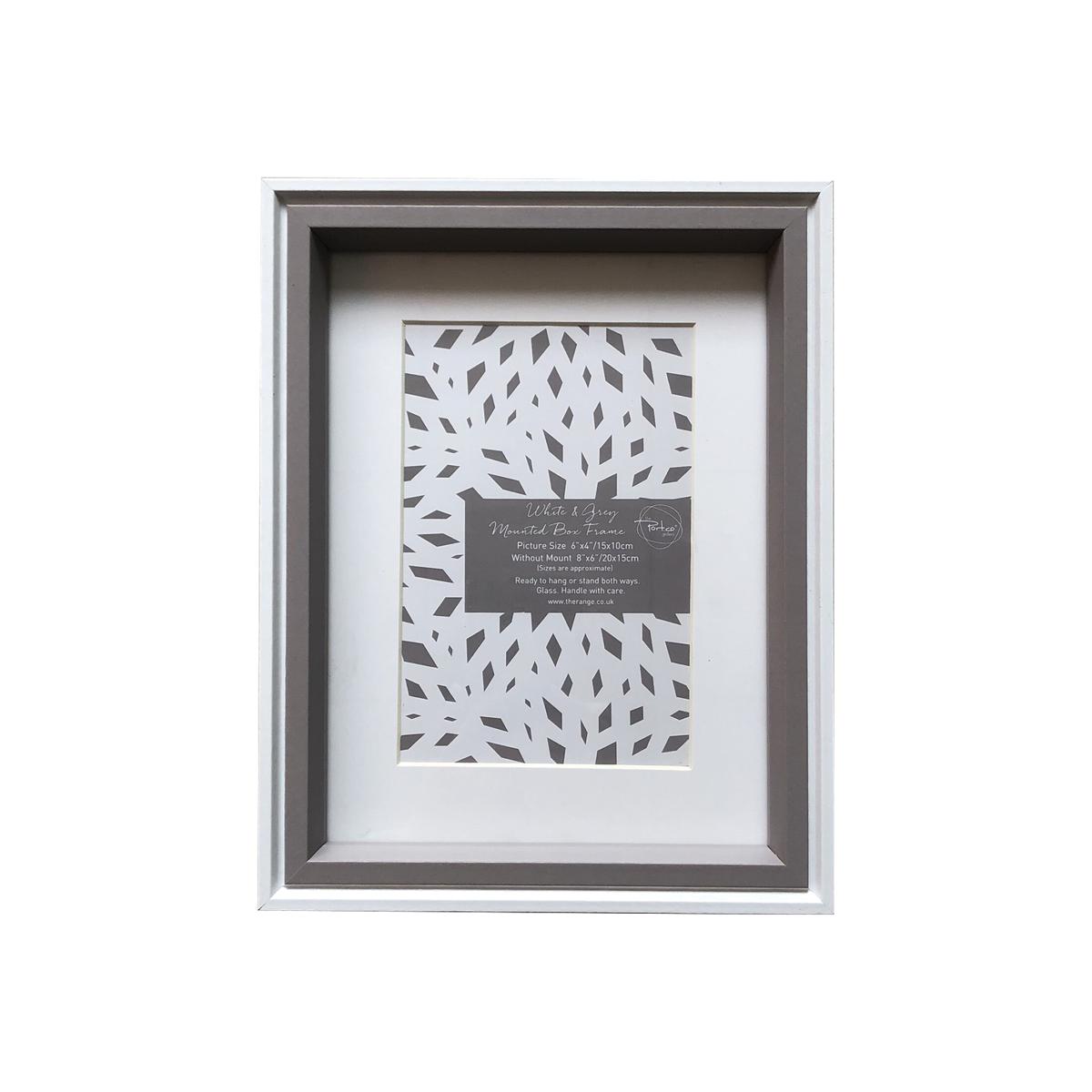 Mounted Box Frame - White/Grey – image 1