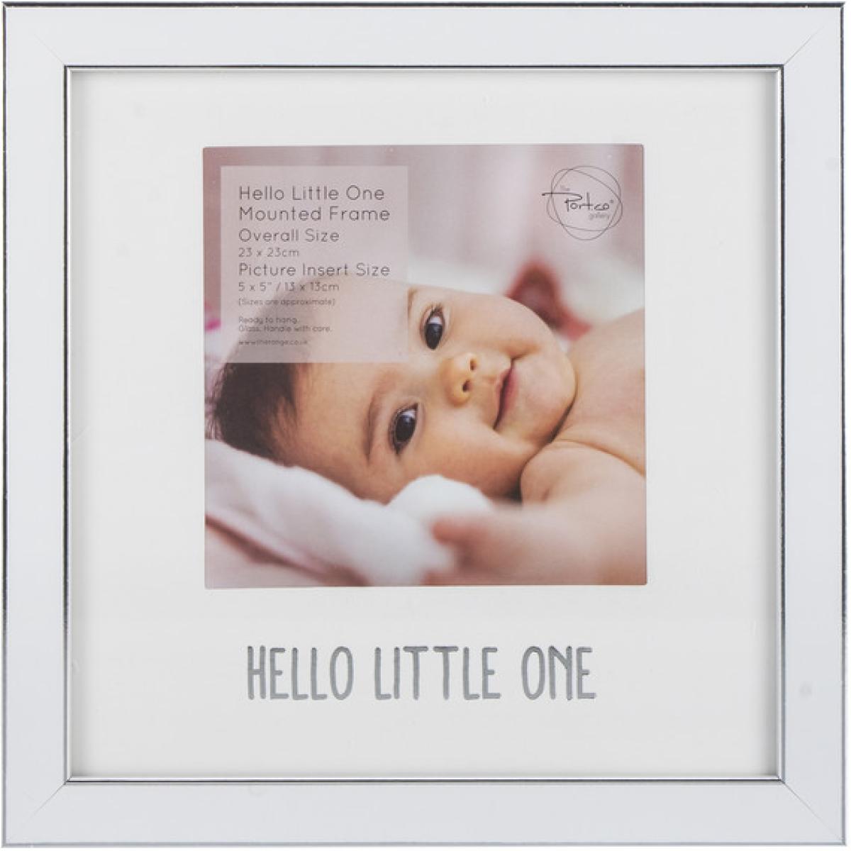 Hello Little One Mounted Frame - Silver