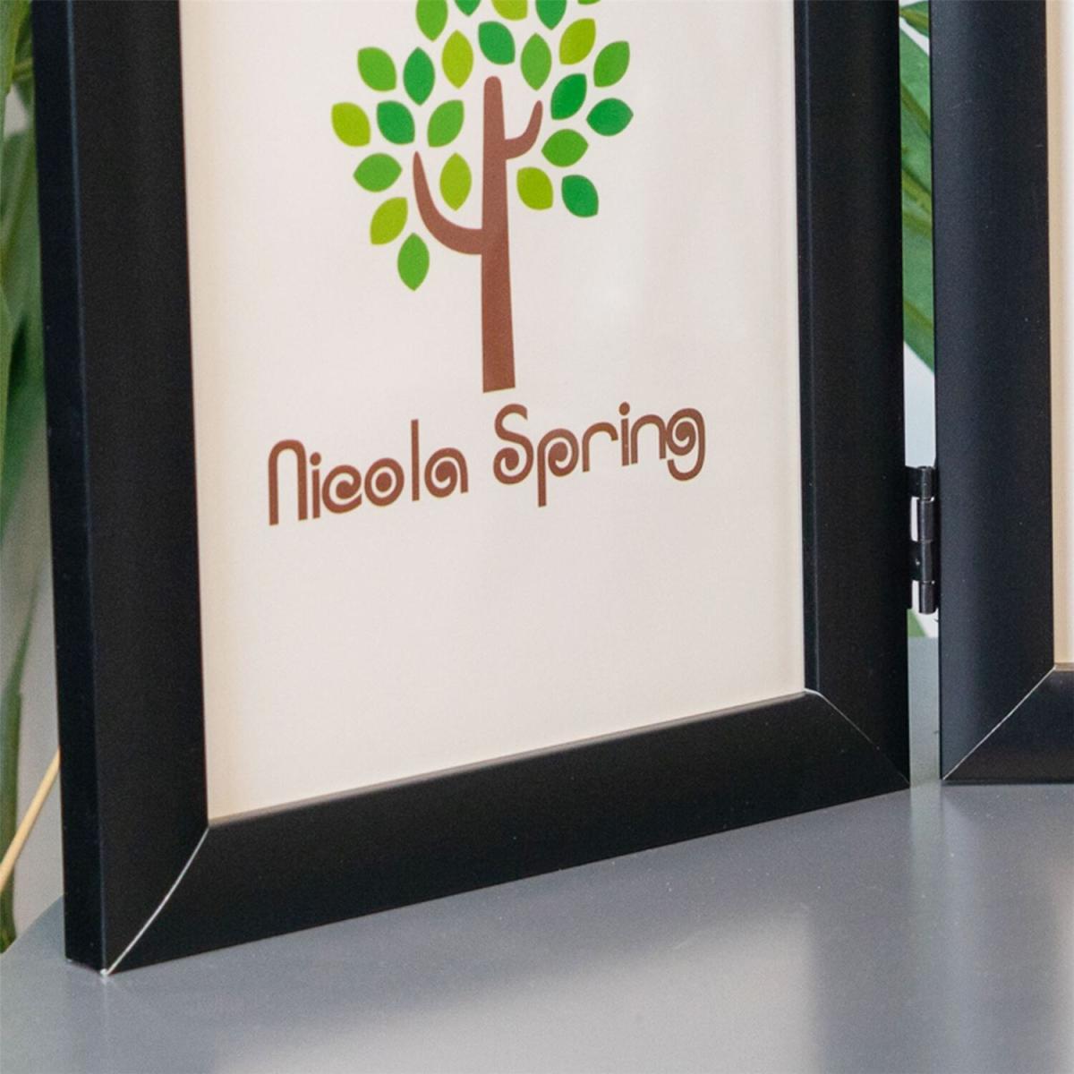 5x7" Folding 2 Photo Frame Black - Black – image 4