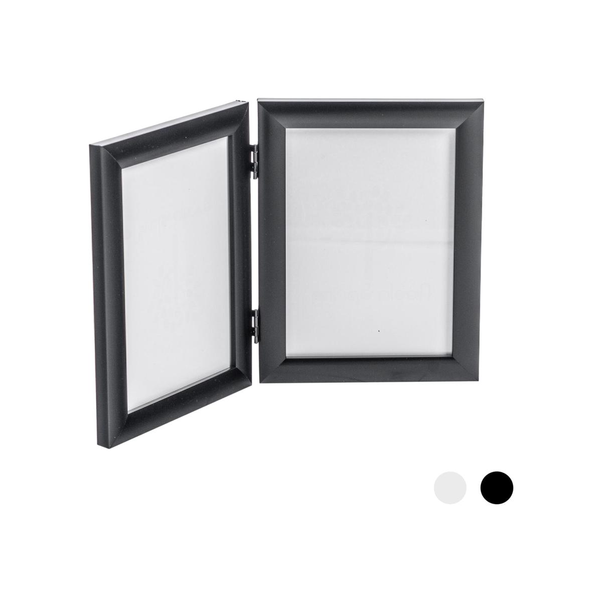 5x7" Folding 2 Photo Frame Black - Black – image 1