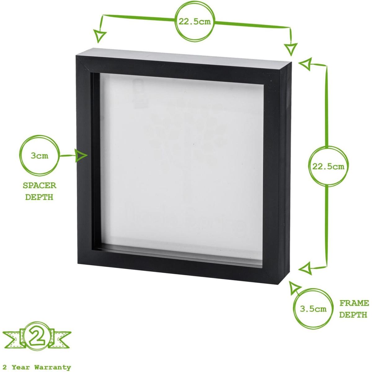 8x8" 3D Box Photo Frame Pack of 2 - Beige – image 2