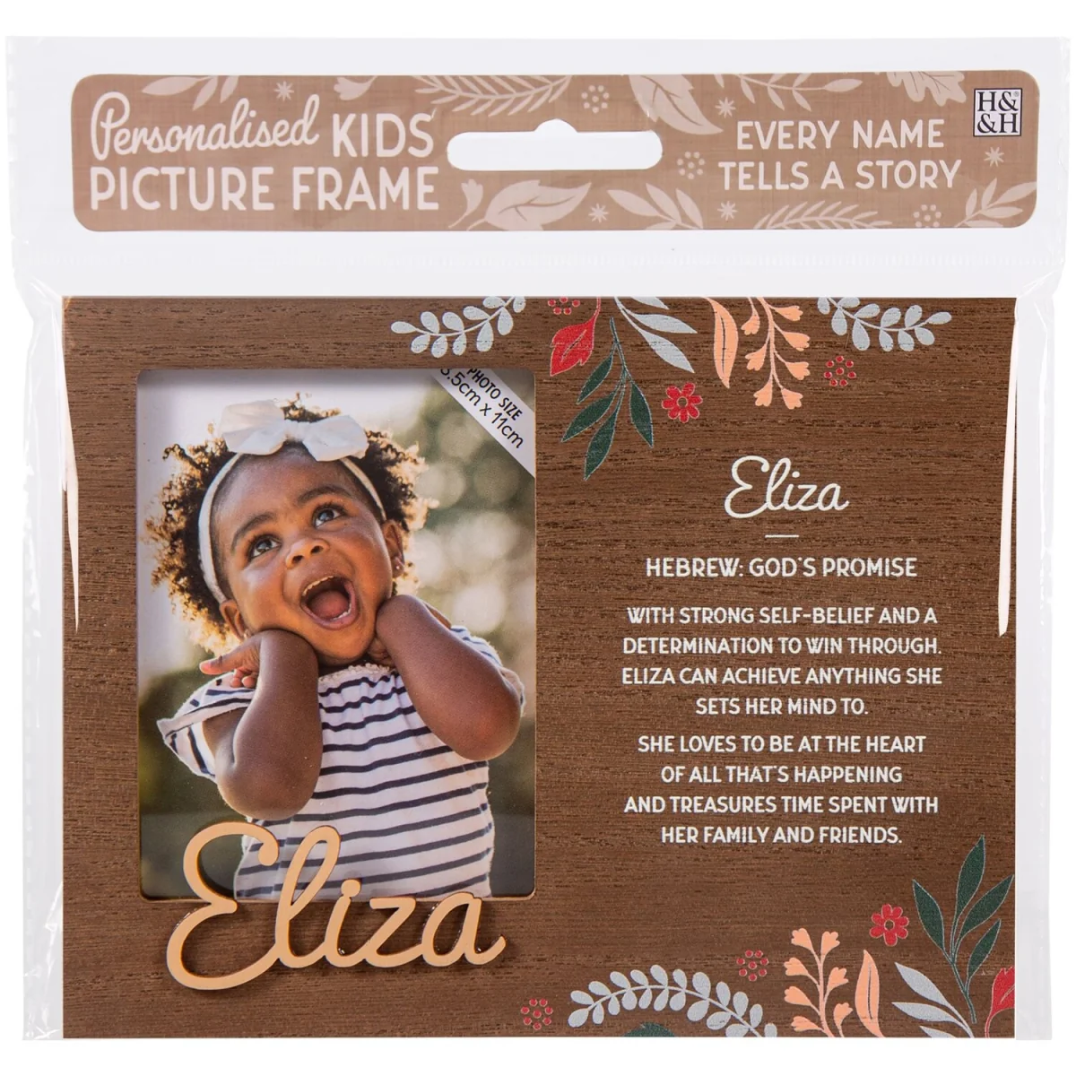 Eliza Pre-personalised Child's Picture Frame - Light Brown – image 2