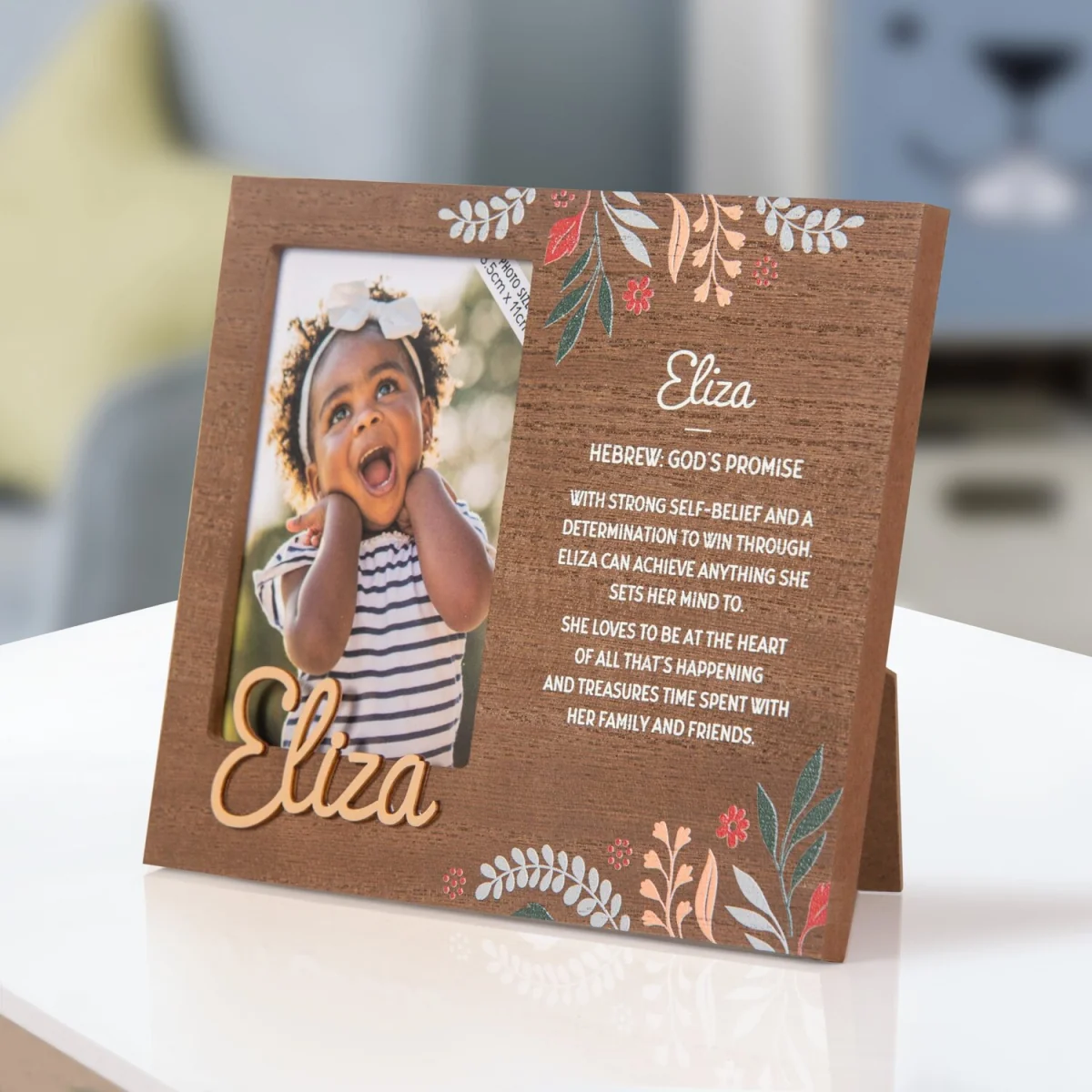 Eliza Pre-personalised Child's Picture Frame - Light Brown – image 8
