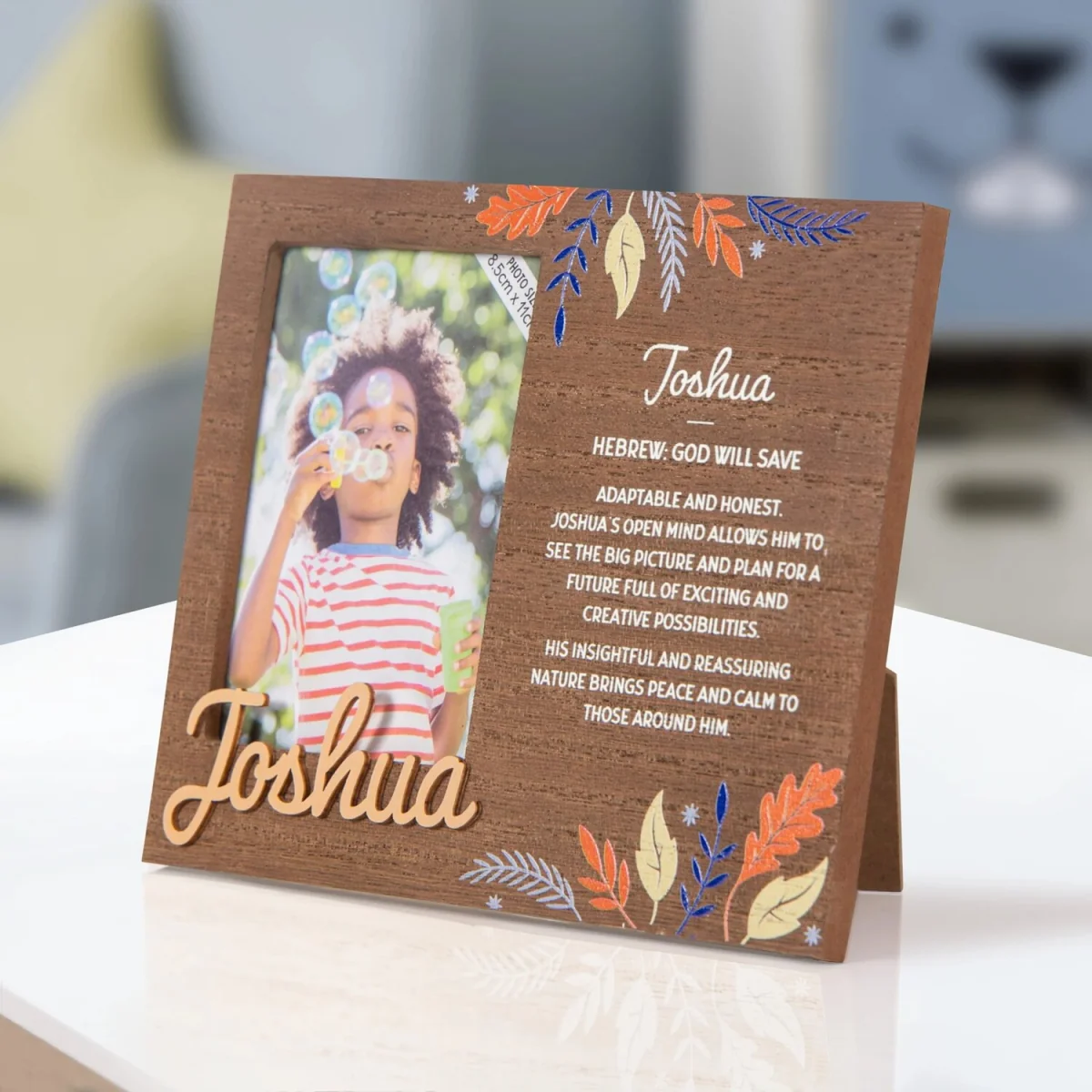 Joshua Pre-personalised Child's Picture Frame - Dark Brown – image 8