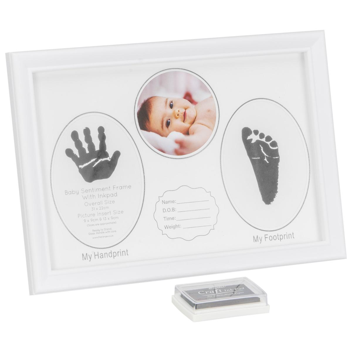 Baby Sentiment Frame With Inkpad - White – image 3