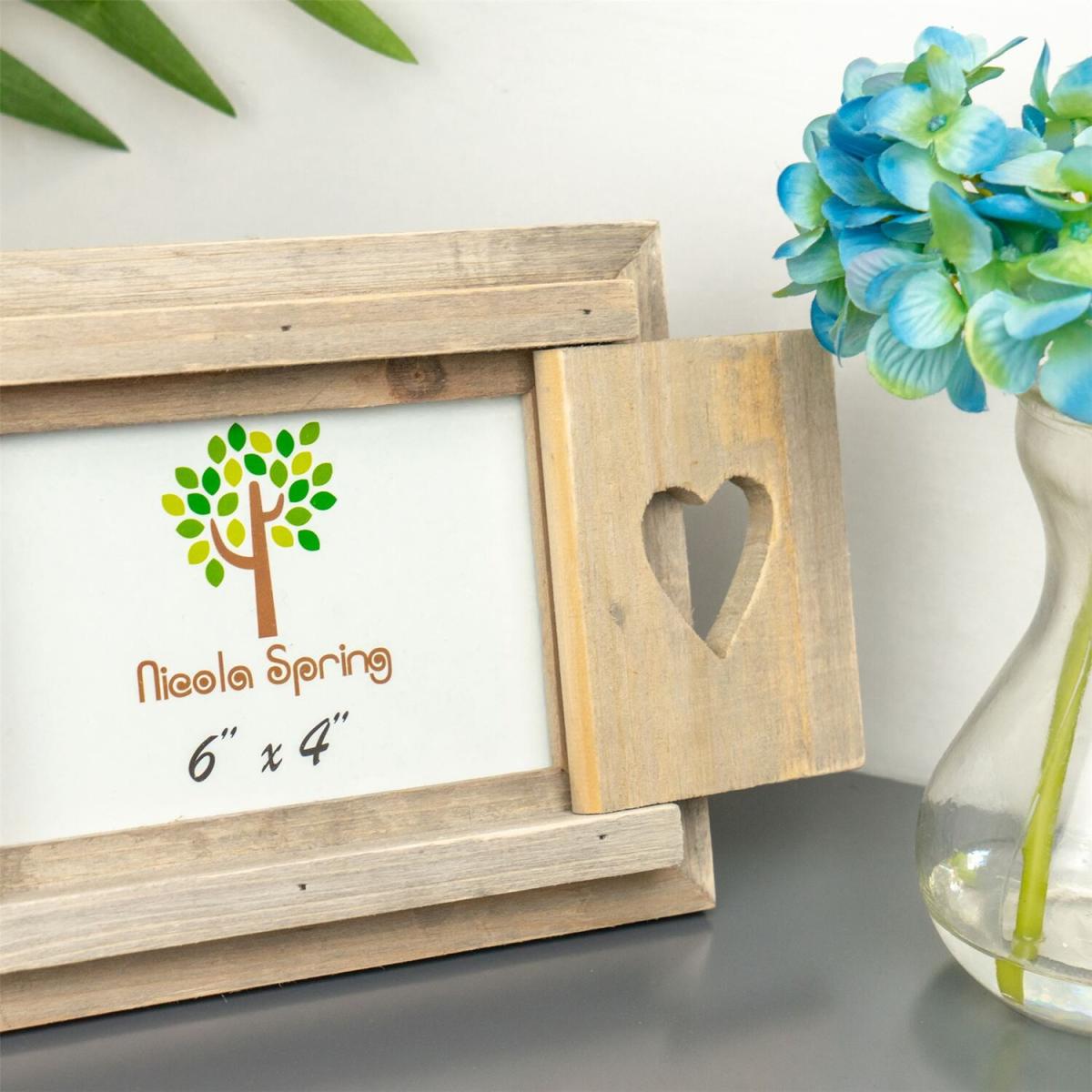 6x4" Rustic Shutters Photo Frame - Brown – image 3