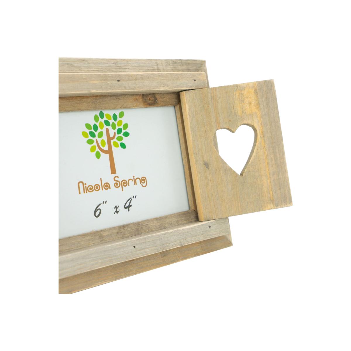 6x4" Rustic Shutters Photo Frame - Brown – image 1