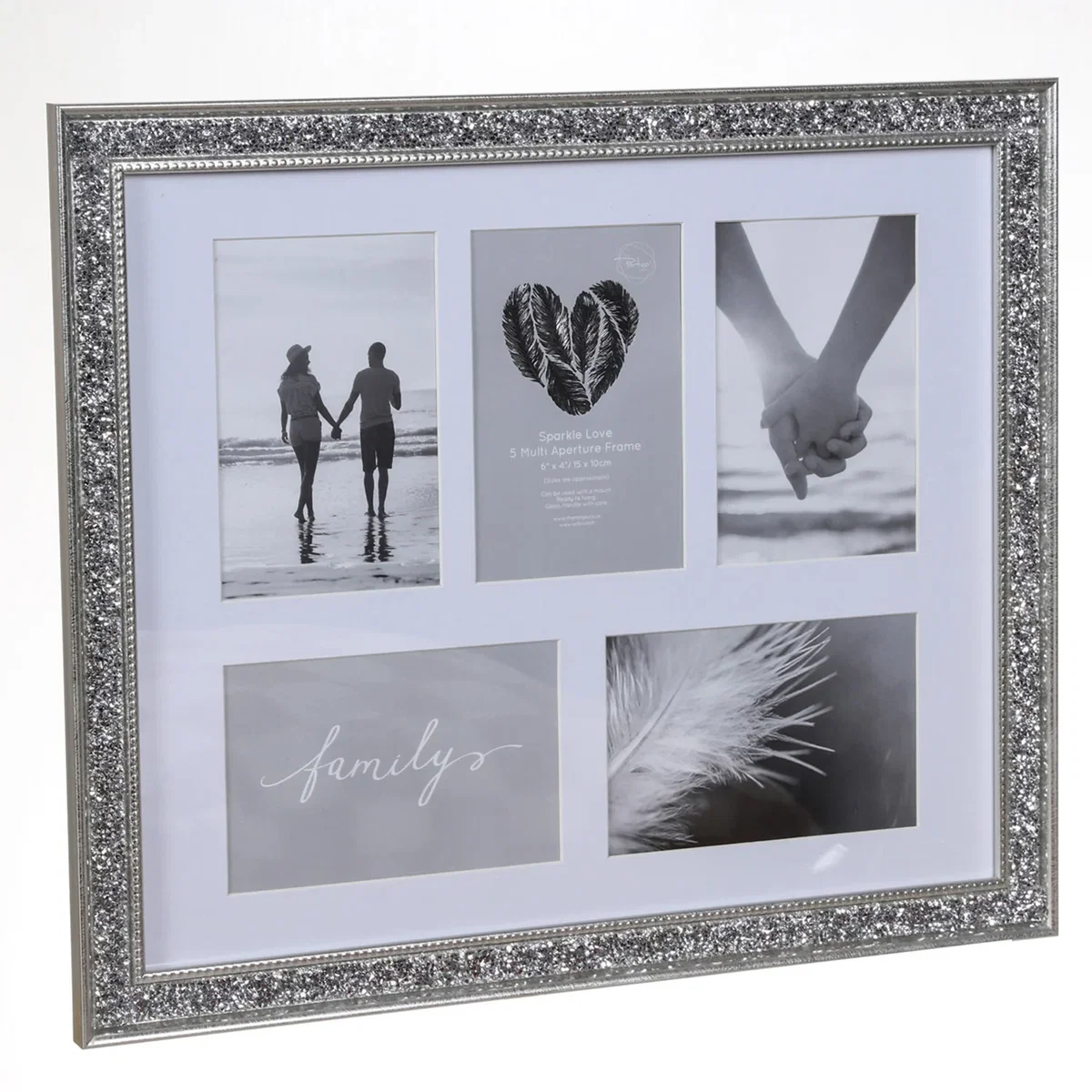 Sparkle Love 5 Multi Aperture Photo Frame – image 3