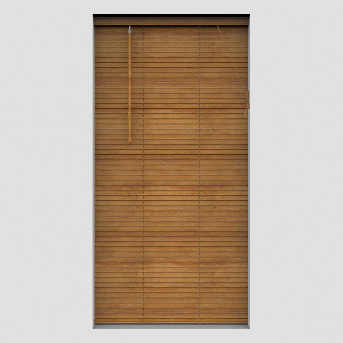 Hardwood Oak 25mm Slats Venetian Blind Light Brown / Natural – image 1