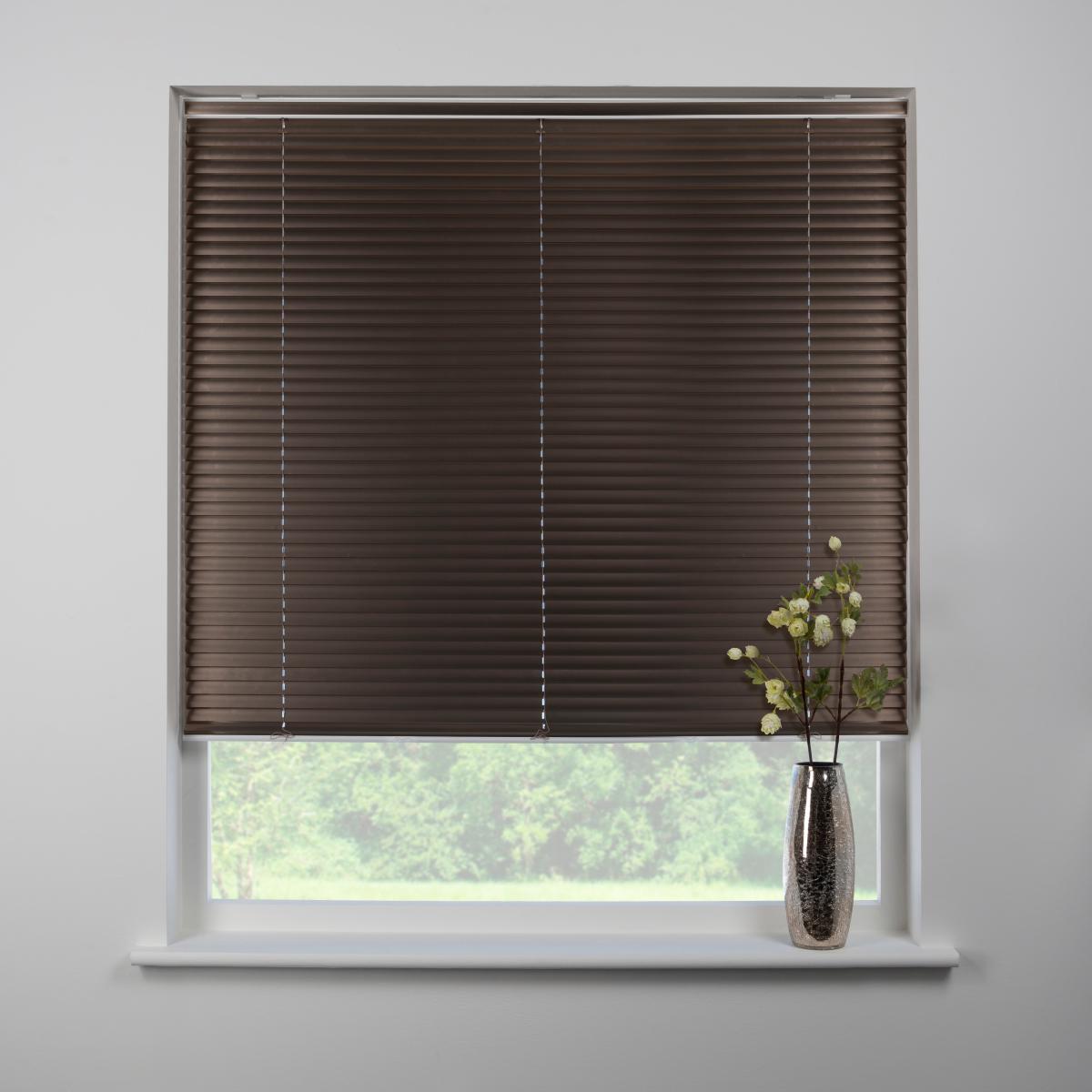 Swish Brushed Bronze Cordless Aluminium Venetian Blind 25mm Slats Brown – image 2
