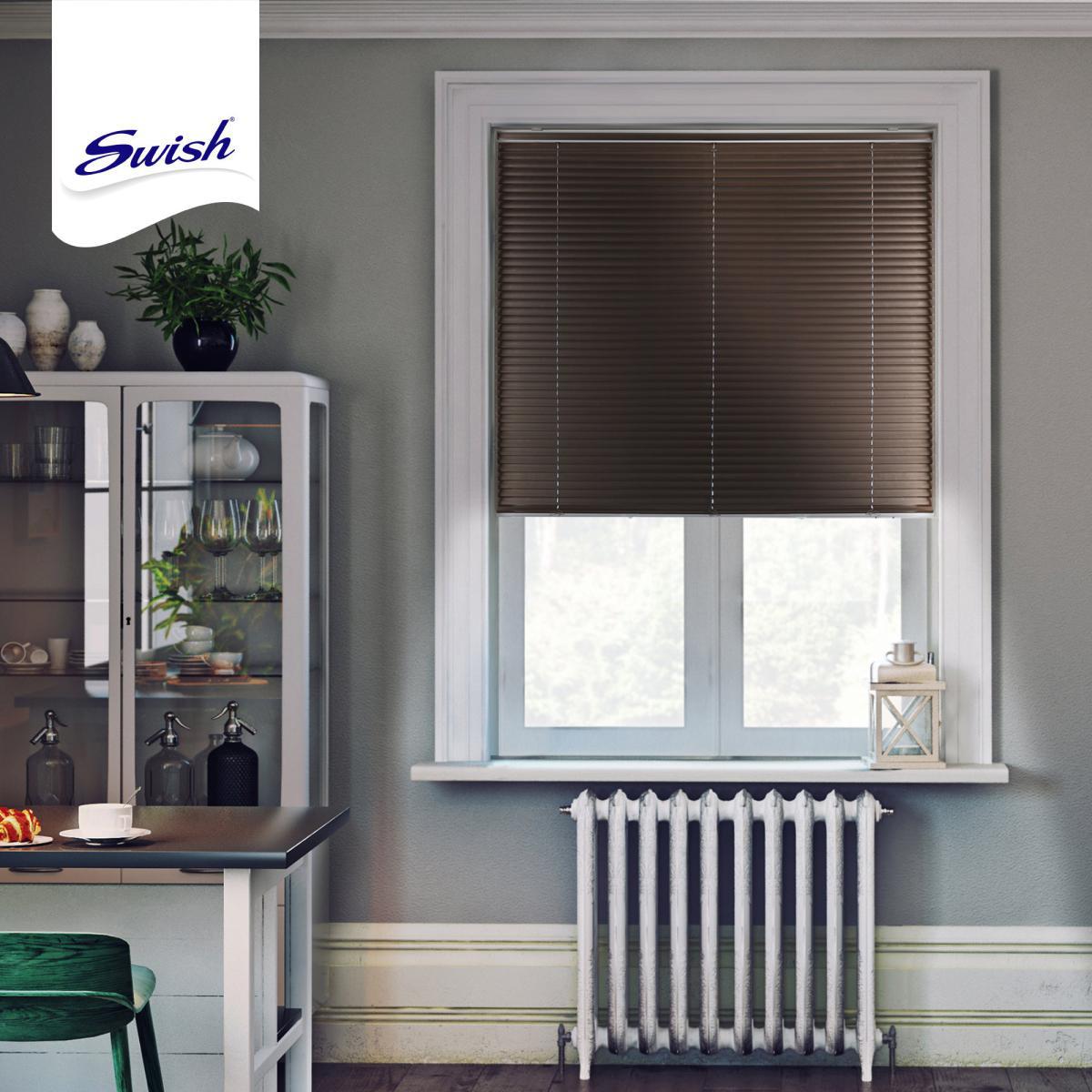 Swish Brushed Bronze Cordless Aluminium Venetian Blind 25mm Slats Brown – image 5