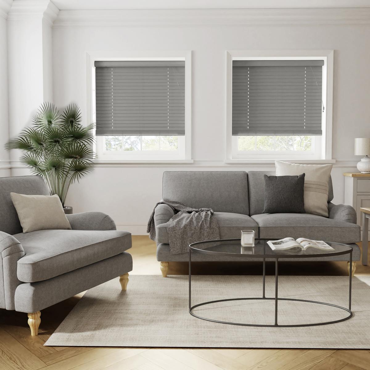 Swish Grey 50mm Made To Order Faux Wood Blinds Grey – image 3