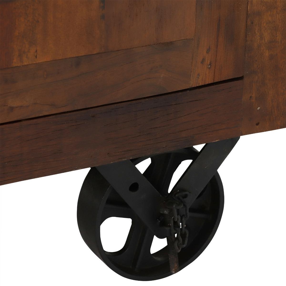 Little Tree Furniture Hyatt Canning Sideboard with Wheels, Dark Finish – image 8