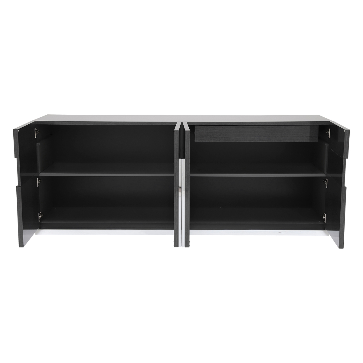 Borgia 4 Door Koto Wood KD Sideboard, Grey Highgloss – image 3