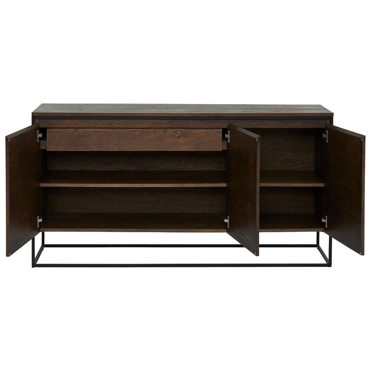 Anaheim 3 Section Sideboard, Smoke Oak Wood | Barker & Stonehouse – image 3