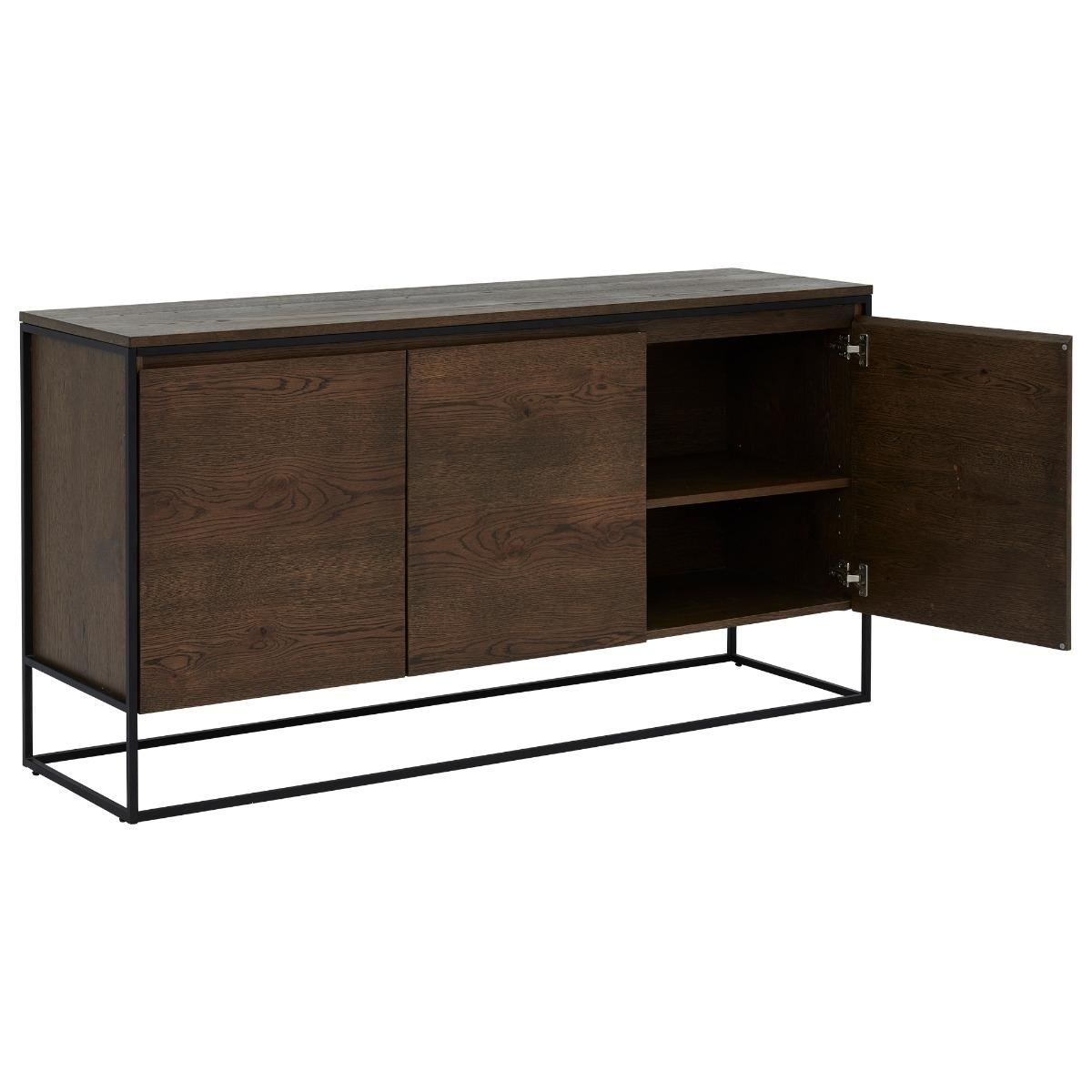 Anaheim 3 Section Sideboard, Smoke Oak Wood | Barker & Stonehouse – image 4