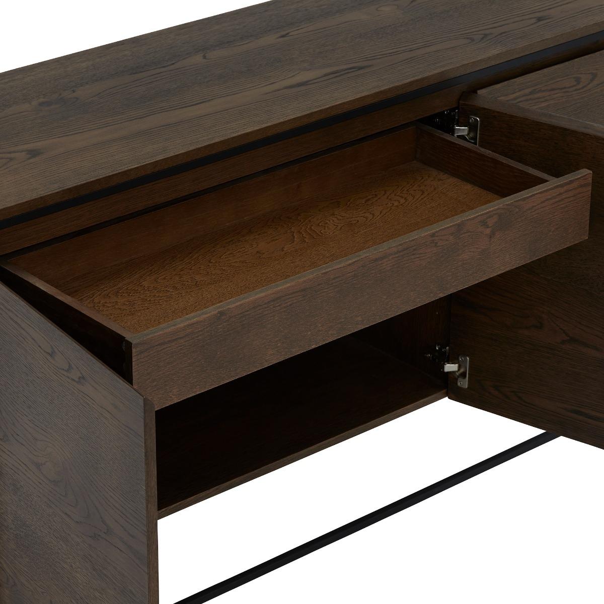 Anaheim 3 Section Sideboard, Smoke Oak Wood | Barker & Stonehouse – image 6