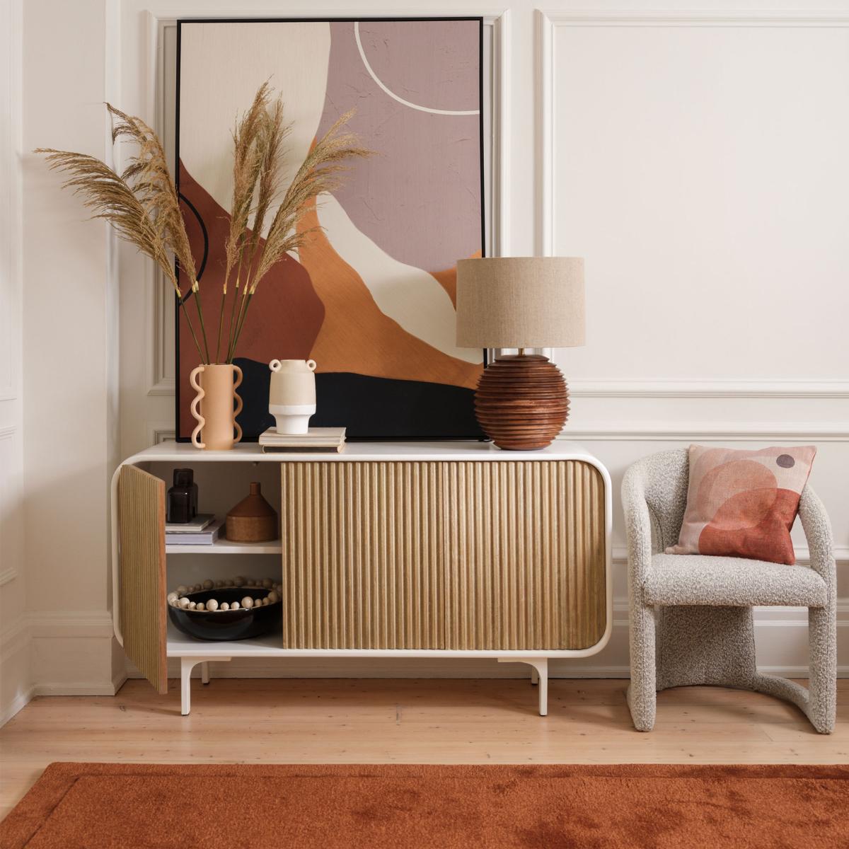 Femi 3 Door Sideboard, Neutral | Barker & Stonehouse – image 2