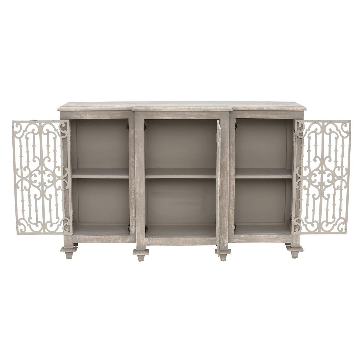 Versaille Reclaimed Wood & Cast Iron Sideboard Pine Wood | Barker & Stonehouse – image 3