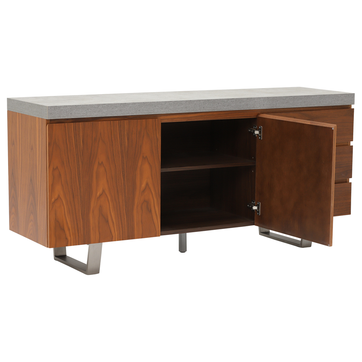 Halmstad Sideboard, Concrete and Walnut – image 5