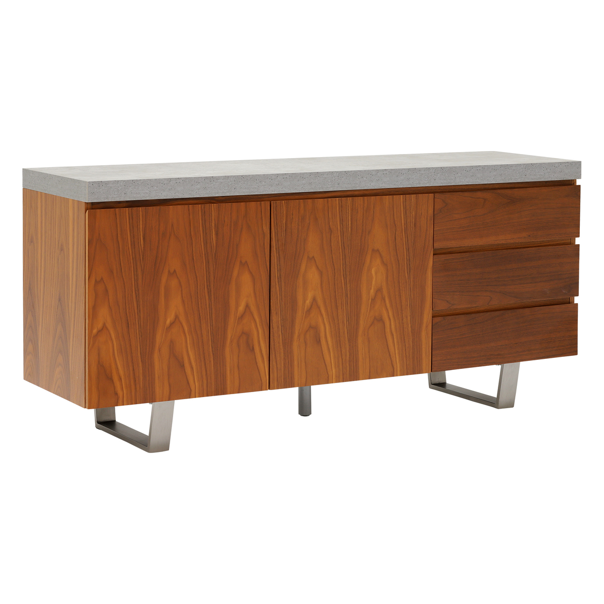 Halmstad Sideboard, Concrete and Walnut – image 2