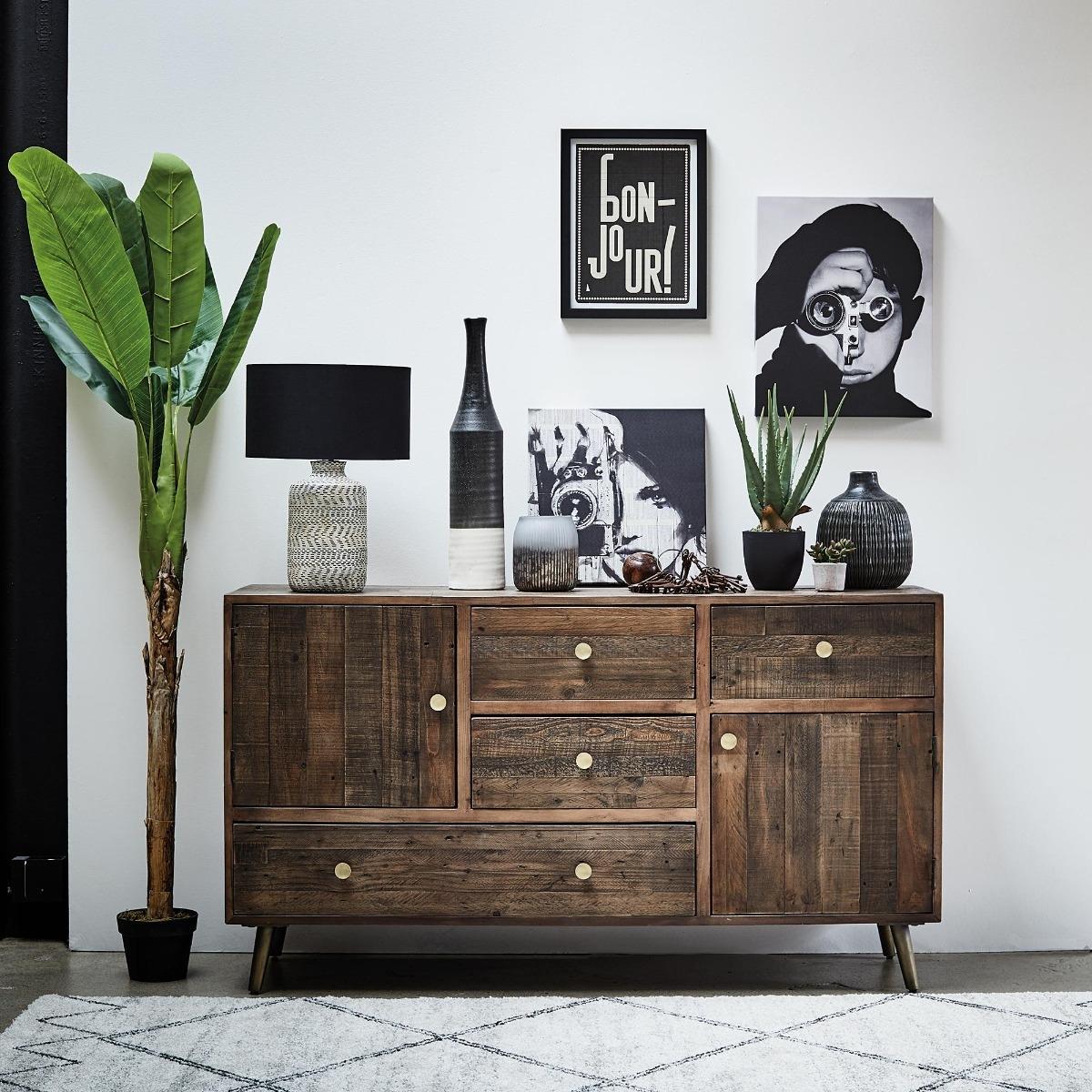 Modi Reclaimed Wood 4 Drawer 2 Door Sideboard – image 2