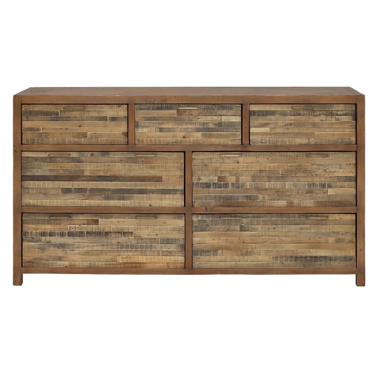 Charlie Reclaimed Wood 7 Drawer Dresser - Sideboard | Barker & Stonehouse – image 3