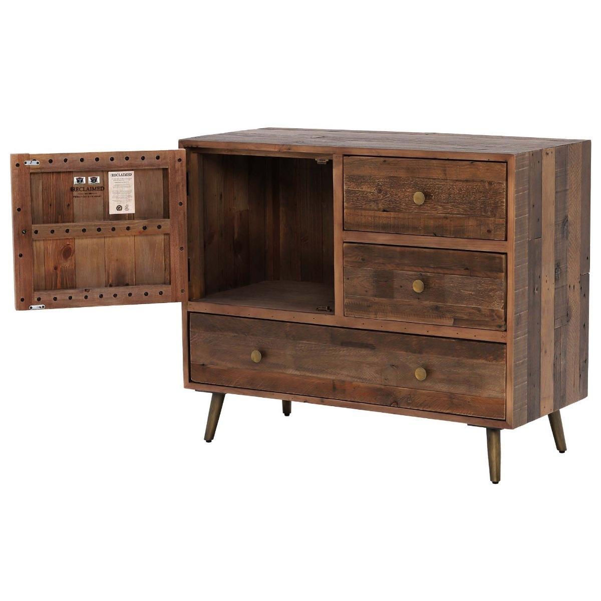 Modi Reclaimed Wood 3 Drawer, 1 Door Sideboard – image 7