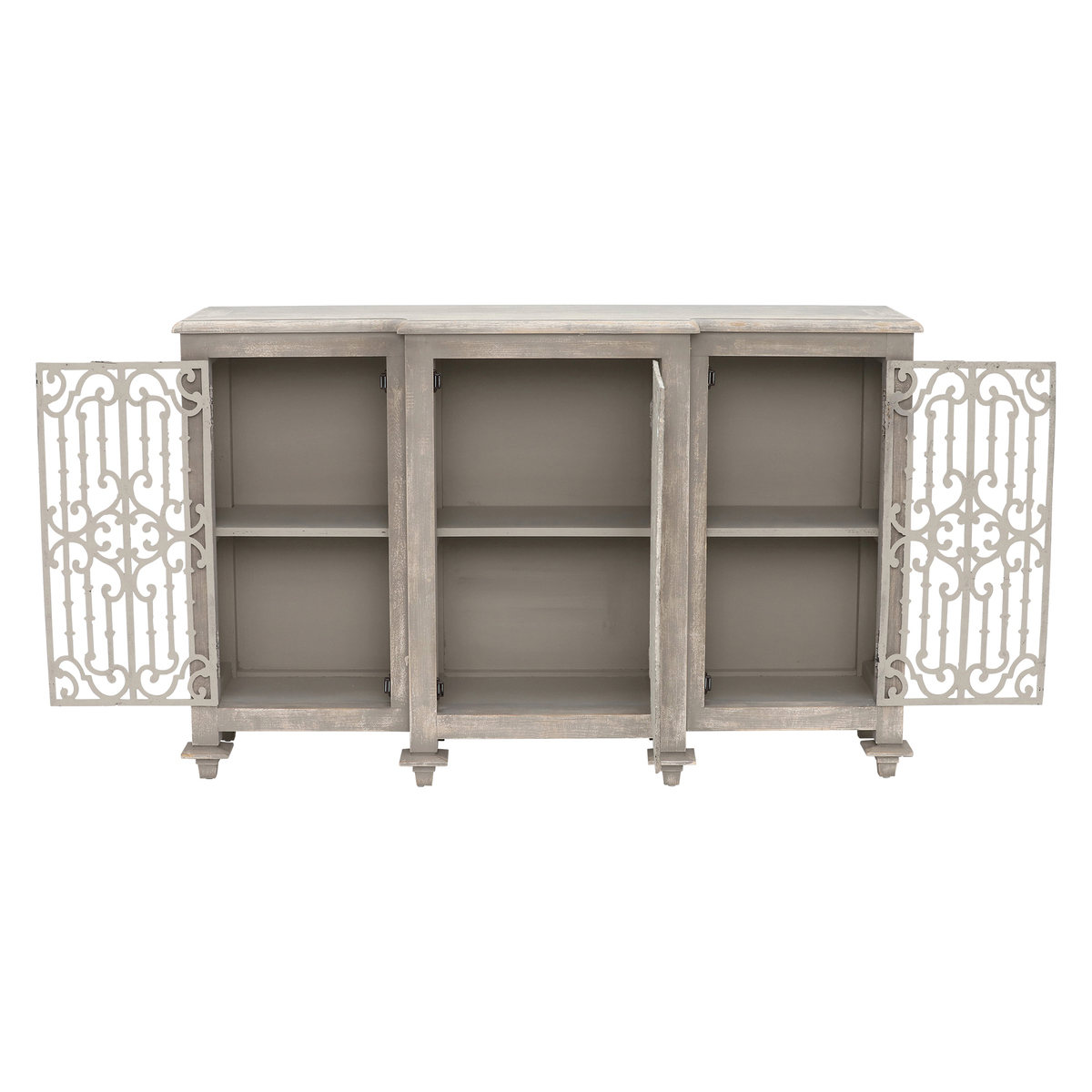 Versaille Reclaimed Wood and Cast Iron Sideboard, Pine – image 3