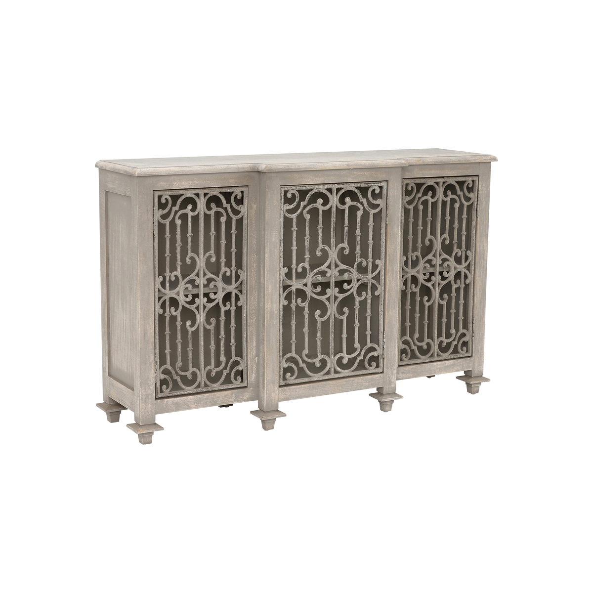 Versaille Reclaimed Wood and Cast Iron Sideboard, Pine – image 2