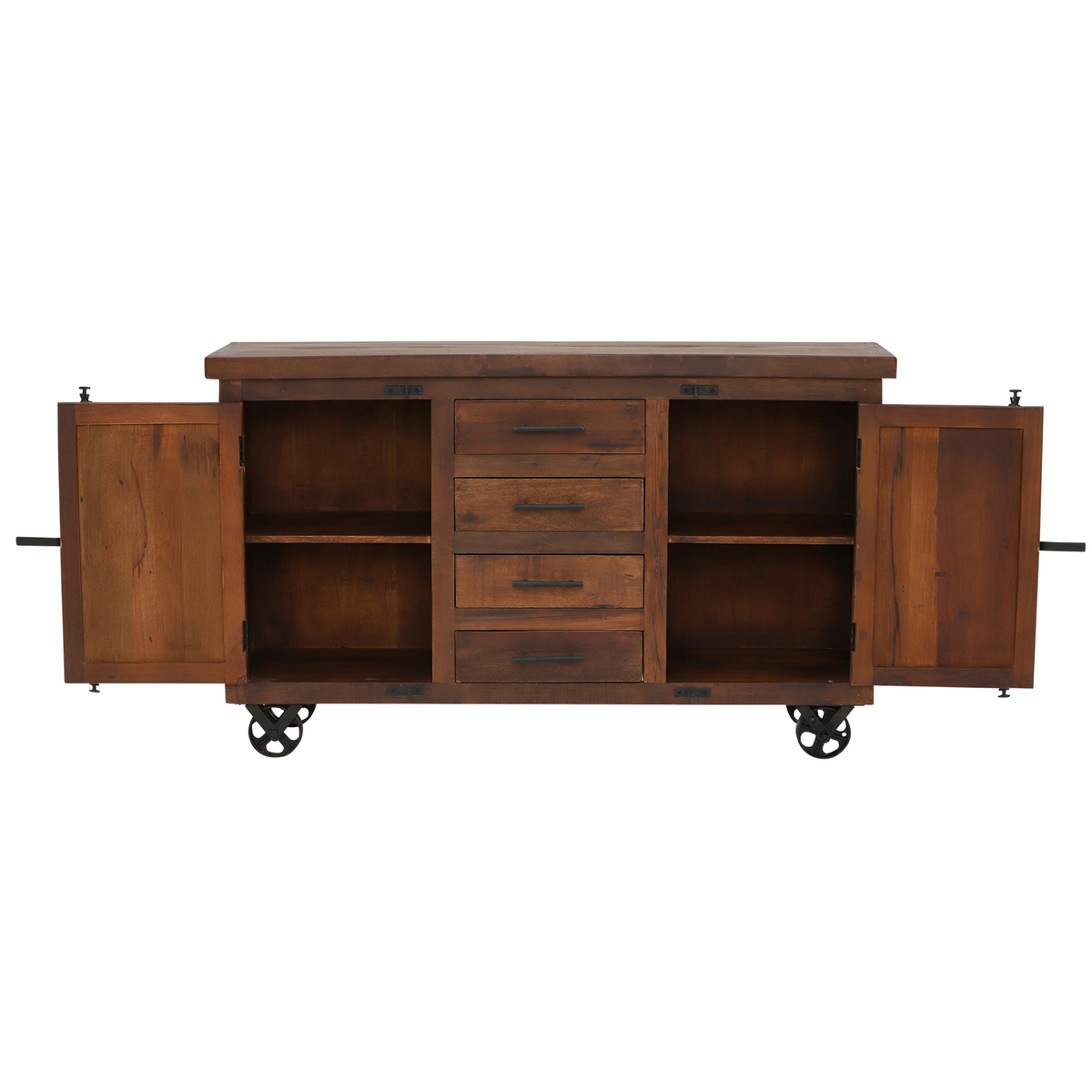 Little Tree Furniture Hyatt Canning Sideboard with Wheels, Dark Finish – image 3