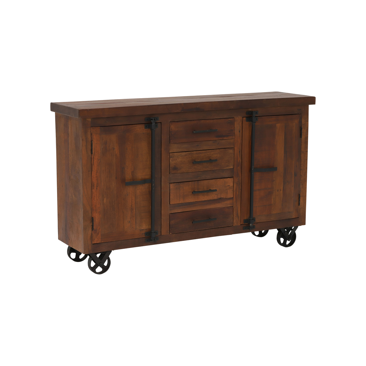 Little Tree Furniture Hyatt Canning Sideboard with Wheels, Dark Finish – image 2