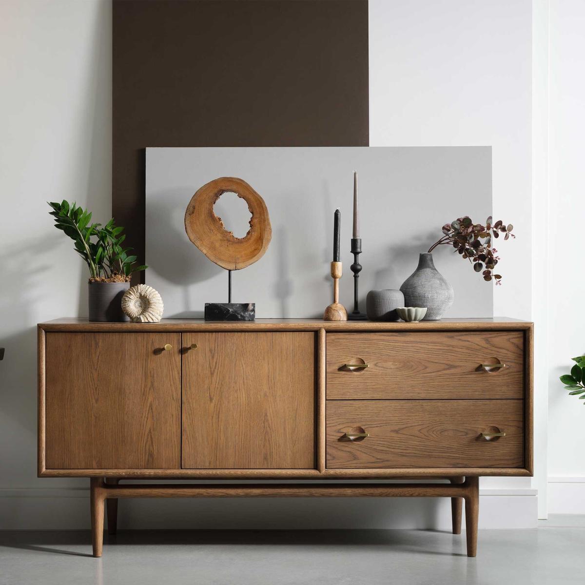Delancy Wide Sideboard, Brown Oak | Barker & Stonehouse – image 2