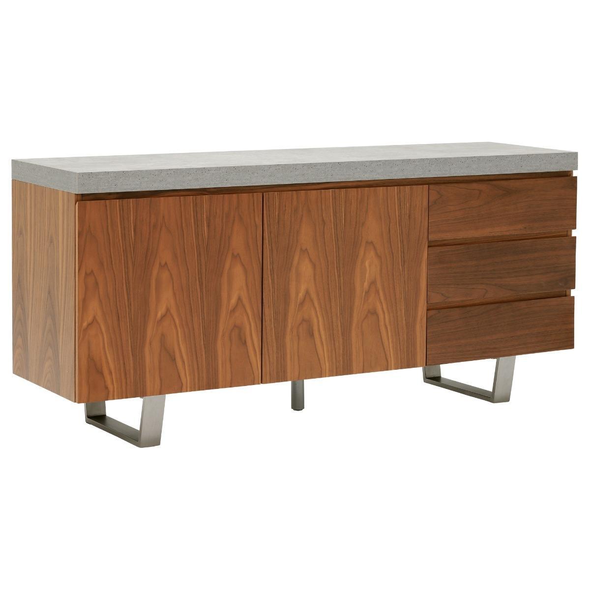 Halmstad Sideboard, Concrete and Walnut – image 2