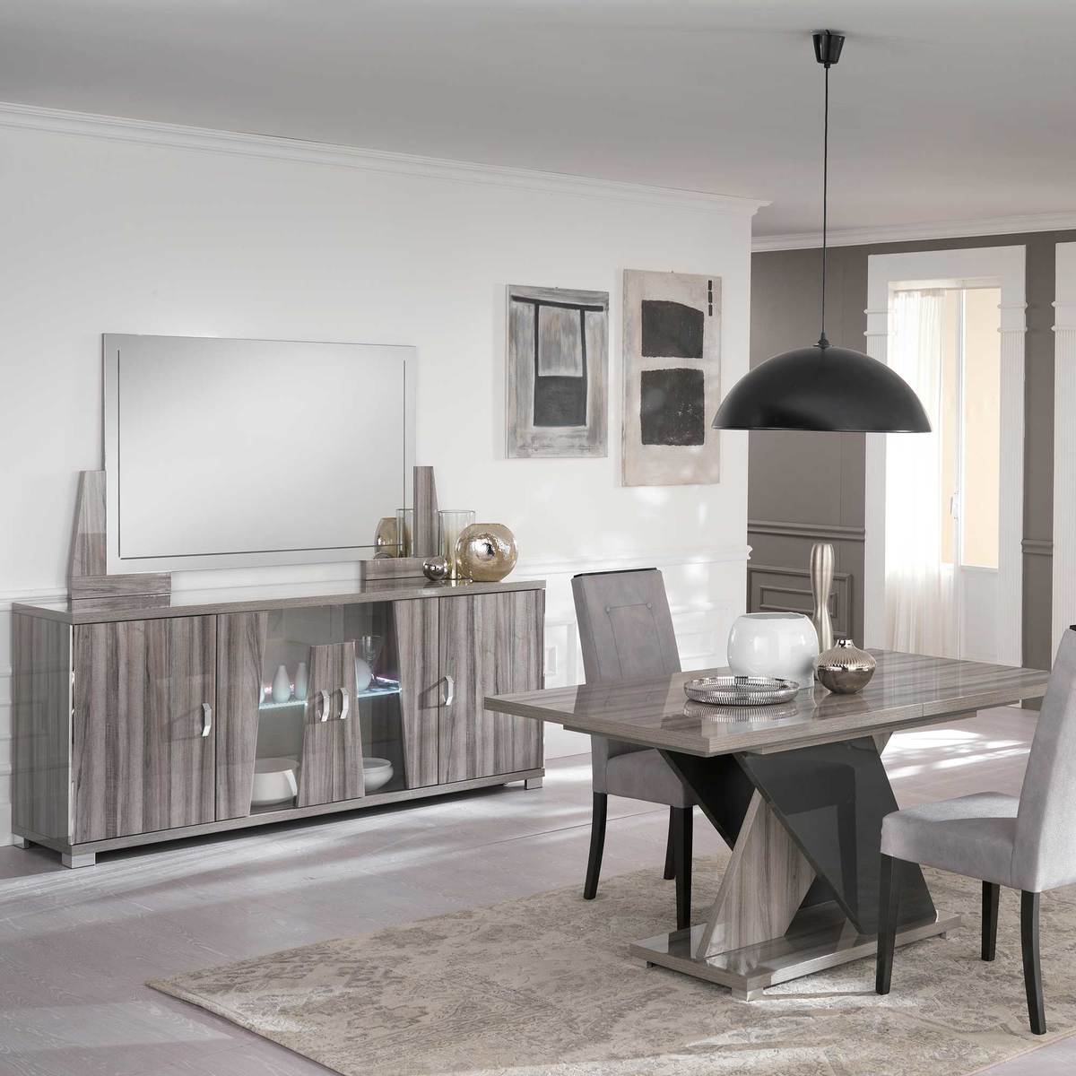 Viteri 4 Door Sideboard with LED Lights – image 3