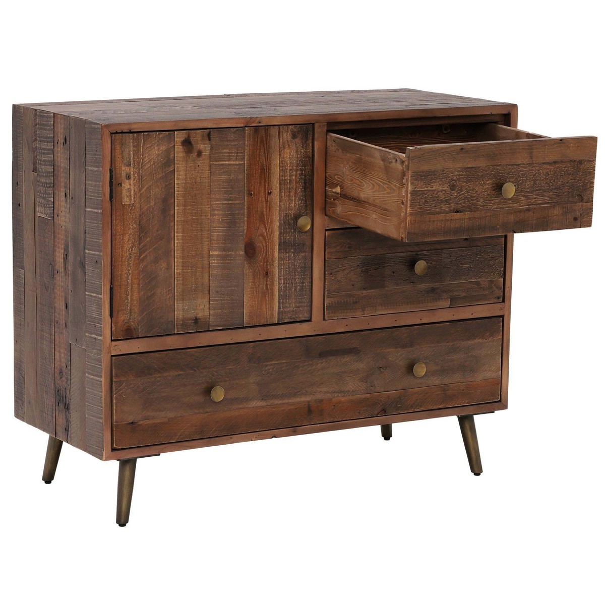 Modi Reclaimed Wood 3 Drawer, 1 Door Sideboard – image 4
