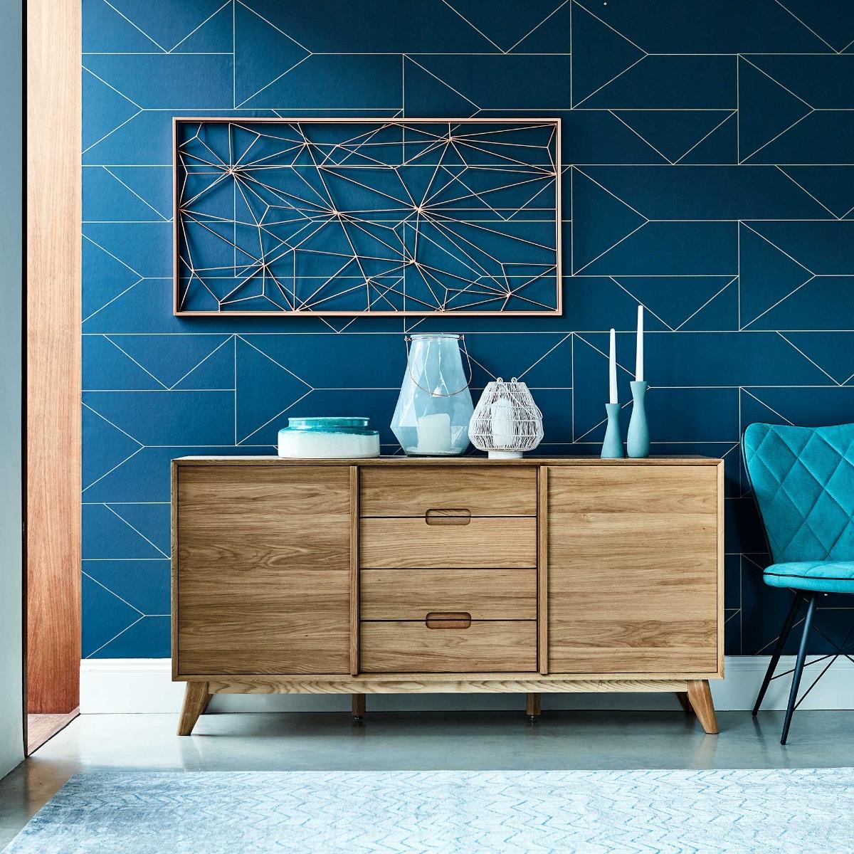 Lund 3 Section Sideboard Oak Wood | Barker & Stonehouse – image 2