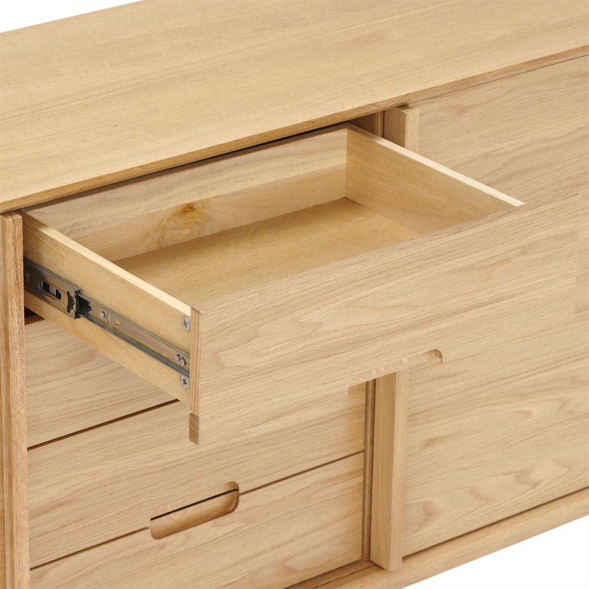 Lund 3 Section Sideboard Oak Wood | Barker & Stonehouse – image 7