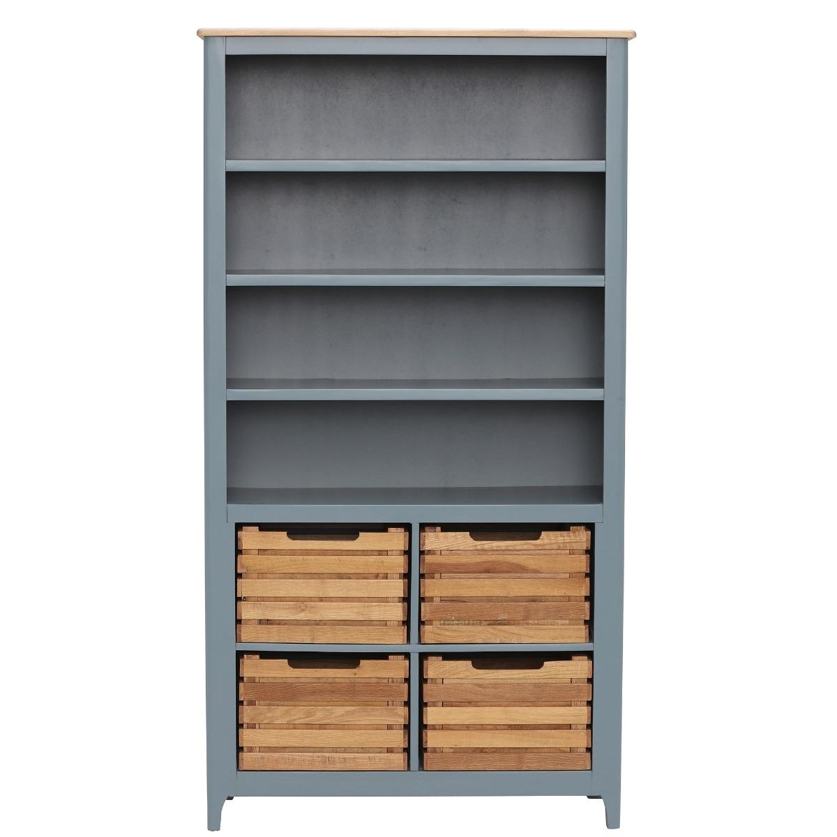 Craster 4 Drawer Kitchen Dresser, Grey Oak Wood | Barker & Stonehouse – image 2