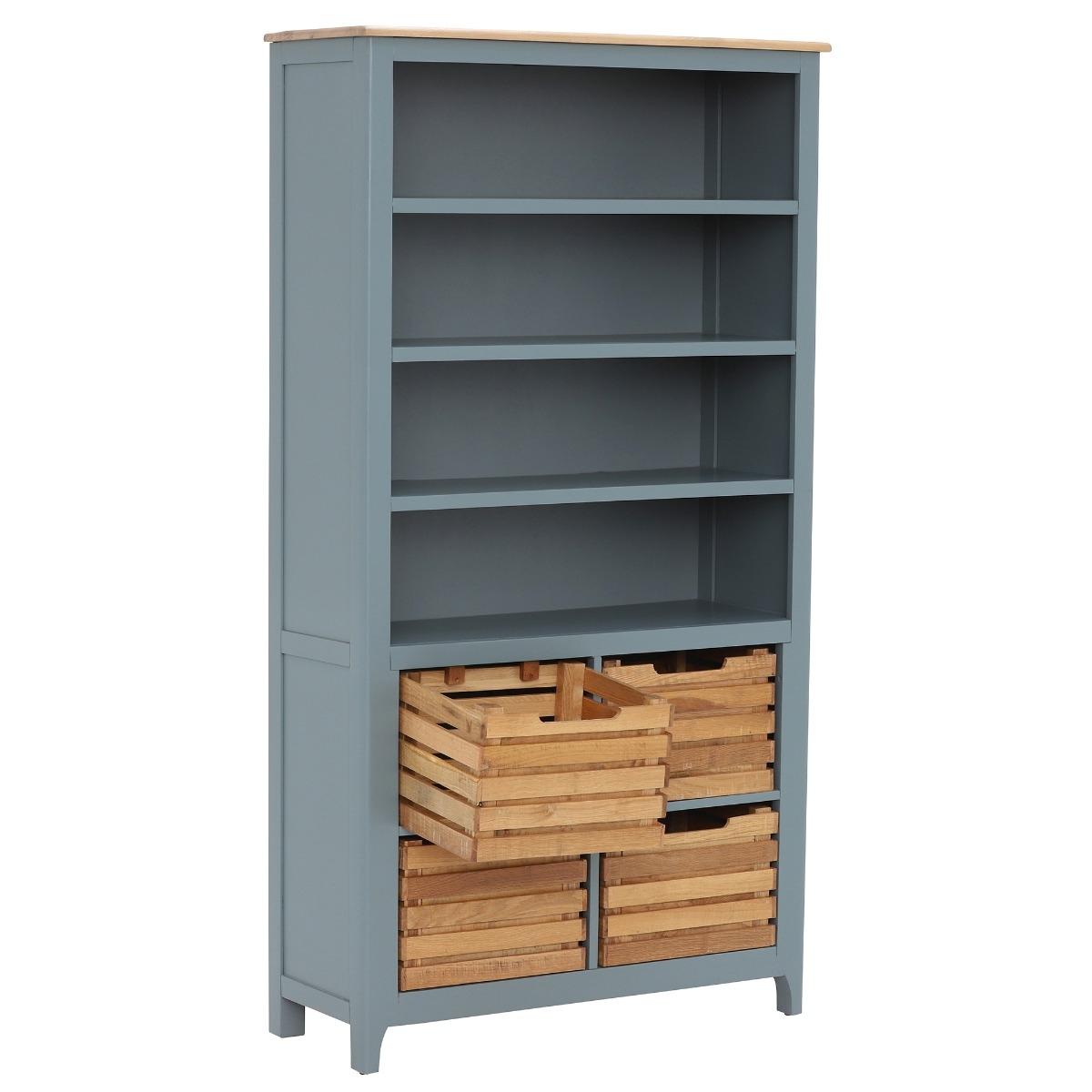 Craster 4 Drawer Kitchen Dresser, Grey Oak Wood | Barker & Stonehouse – image 4