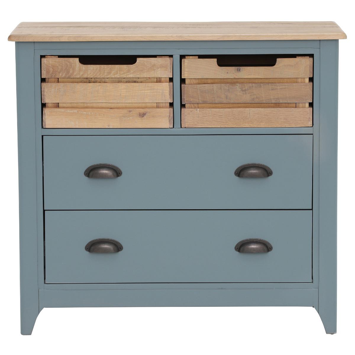 Craster Small Chest Of Drawers Sideboard, Blue Oak Wood | Barker & Stonehouse – image 2