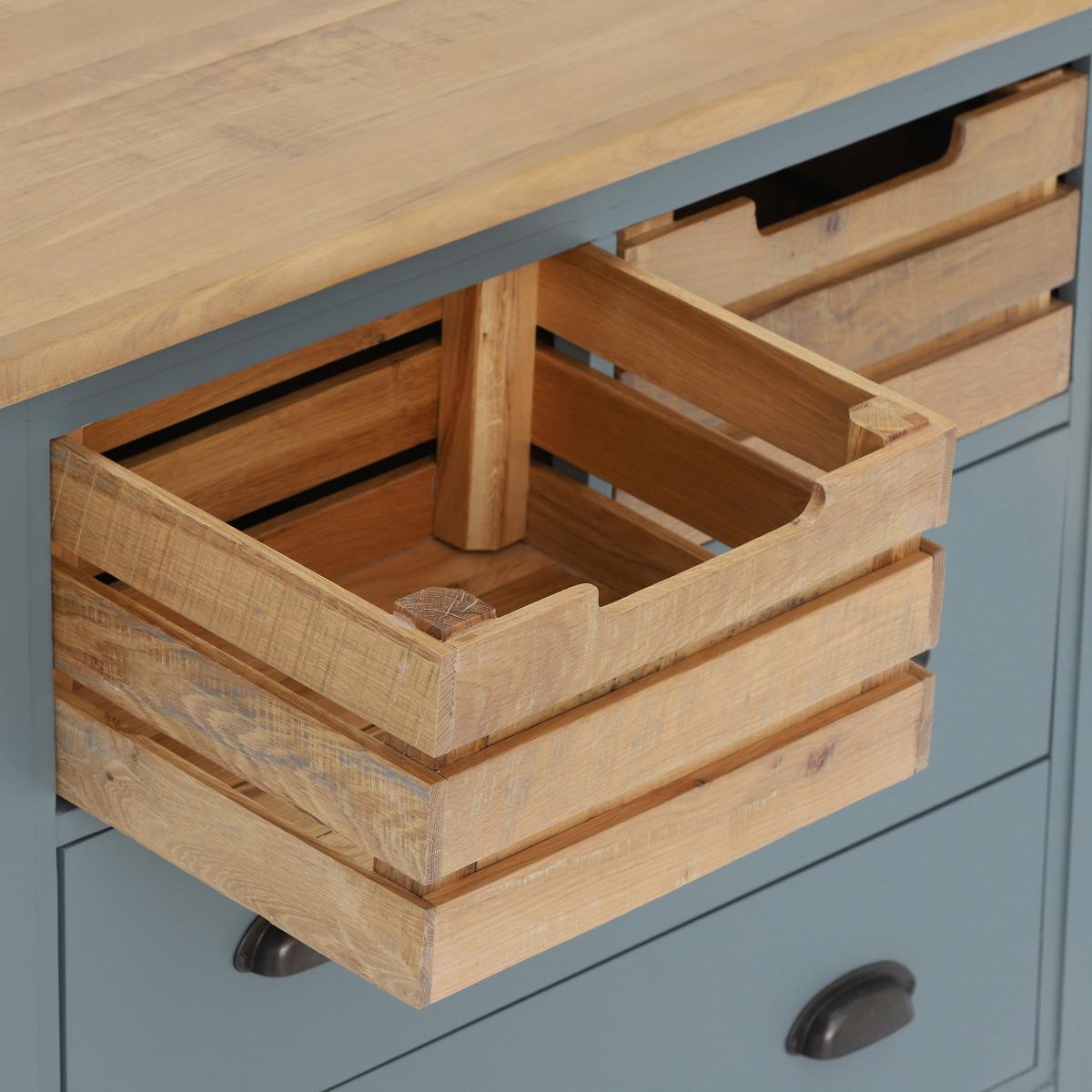 Craster Small Chest Of Drawers Sideboard, Blue Oak Wood | Barker & Stonehouse – image 4
