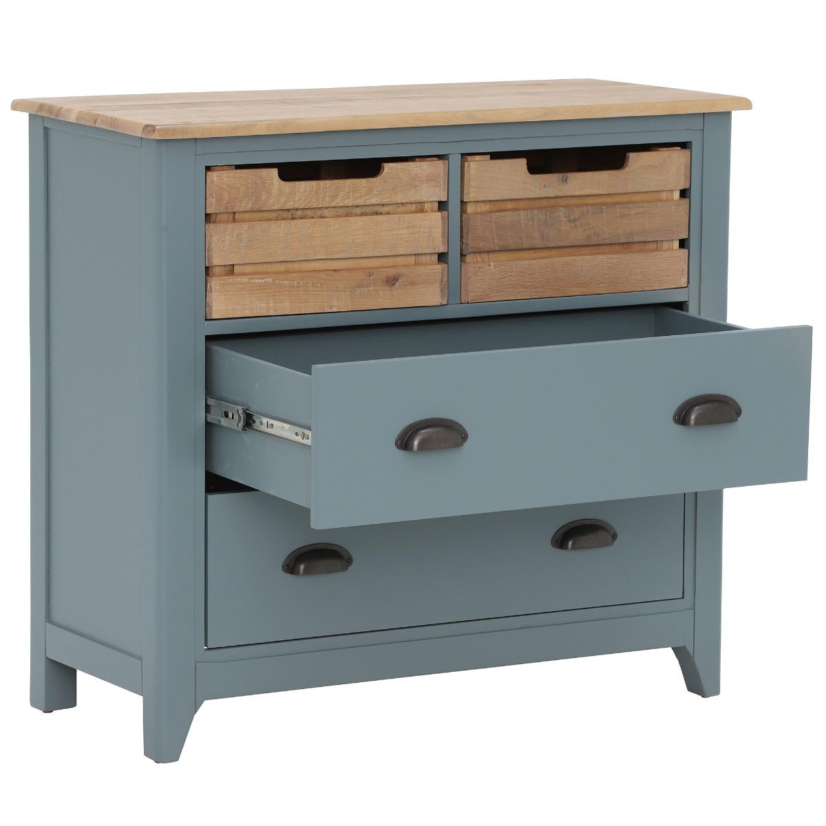 Craster Small Chest Of Drawers Sideboard, Blue Oak Wood | Barker & Stonehouse – image 5
