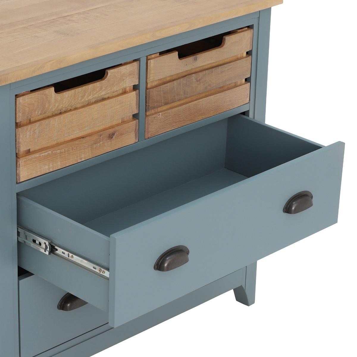 Craster Small Chest Of Drawers Sideboard, Blue Oak Wood | Barker & Stonehouse – image 6
